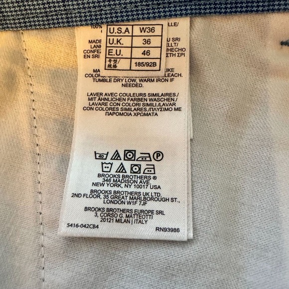 Brooks Brothers Shorts Men 36 Blue Cotton Mid Rise Belted Chino Flat Front - Picture 7 of 9